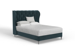 The Windsor Sapphire Velvet Bed