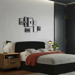 Monroe Ottoman Bed Frame with Curved Headboard – Upholstered Gas Lift Storage (All UK Sizes)