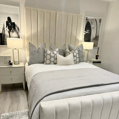 The Knightsbridge Bed – Cream Velvet Upholstered Bed with Tall Headboard”

“Luxury Cream Velvet Bed Frame with Vertical Panel Design”

“Modern Boutique Hotel Bed in Cream Velvet”

“Slatum Knightsbridge Bed – Tall Headboard Cream Upholstered Frame”