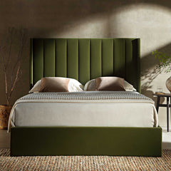 The Florence Moss Velvet Bed Frame
