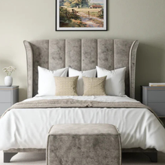 The Oxford Winged Upholstered Bed