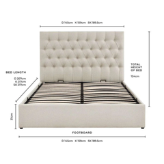 The Belgravia Cream Upholstered Bed