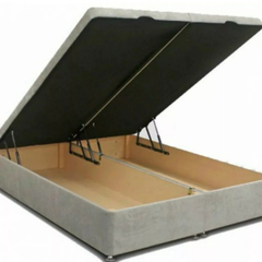Ottoman Divan Storage Bed Base with Gas Lift – Upholstered Frame (All UK Sizes)
