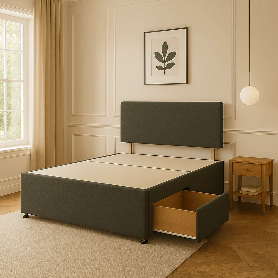 Mayfair Divan Base with Optional Storage Drawers Bedmaster Mayfair Divan Base with Optional Storage Drawers | Bedmaster - Image 1