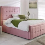 The Monaco Charcoal Velvet Bed - Image 3