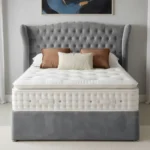 Chesterfield Winged Divan Bed with Memory Foam Mattres