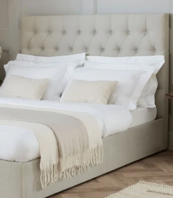 The Belgravia Cream Upholstered Bed