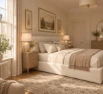 Boucle bed with option of Ottoman storage - Image 3