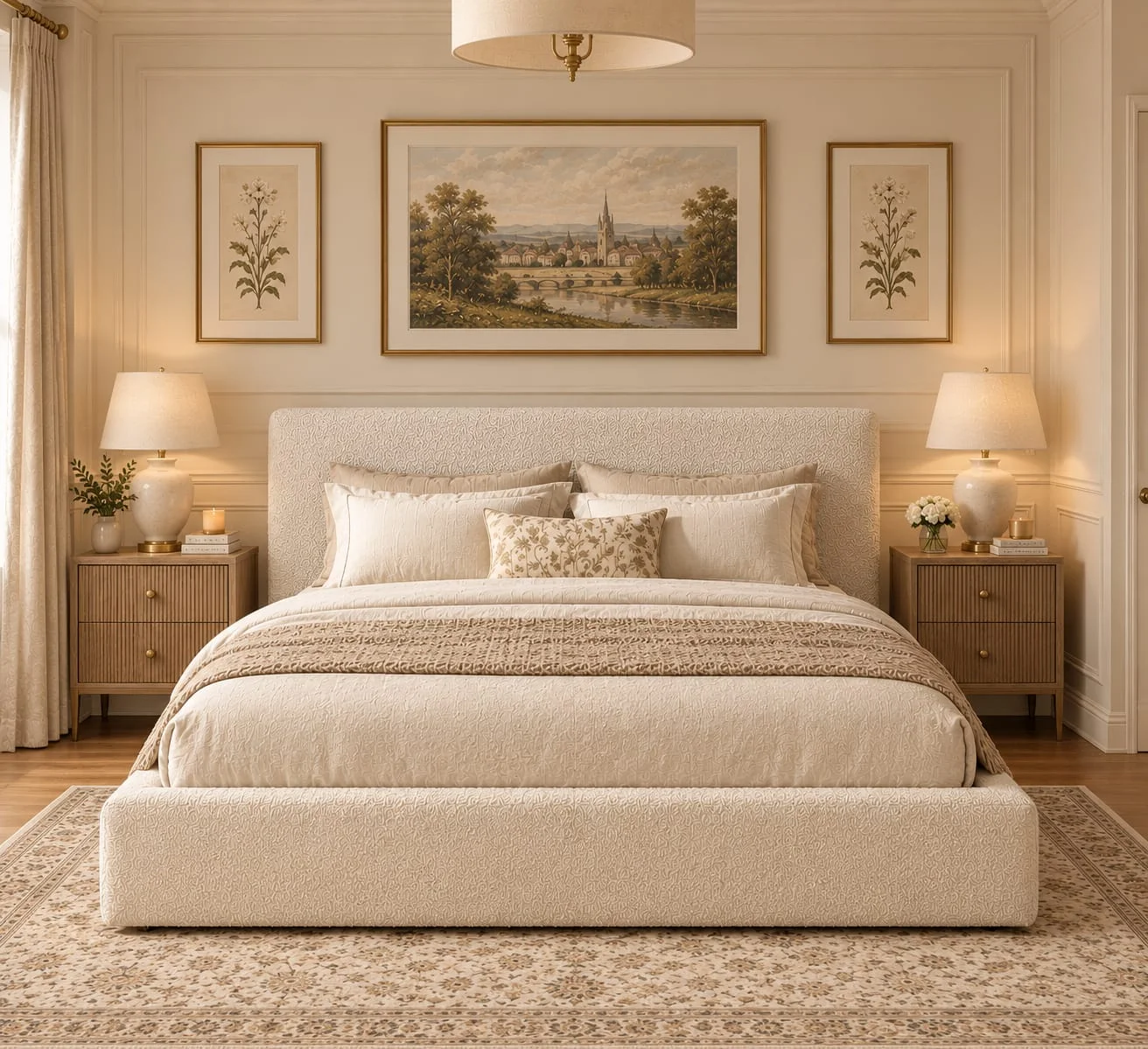 Boucle bed with option of Ottoman storage1 Boucle bed with option of Ottoman storage - Image 1