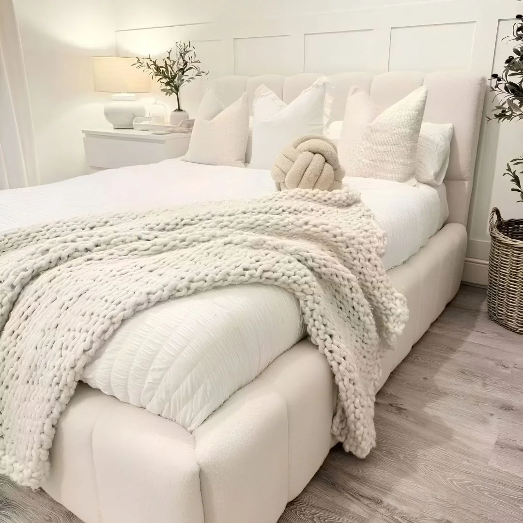 Diana Bouclé Bed1 Diana Boucle bed with option of Divan ottoman - Image 1